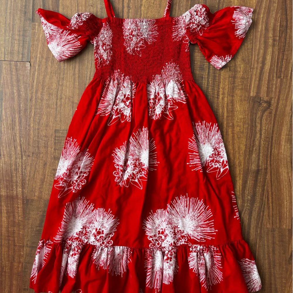 Kahulalea Red and White Ohi’a Lehua Dress